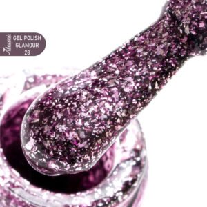 GEL POLISH GLAMOUR 28 (№017_GLITTER) 15ml.