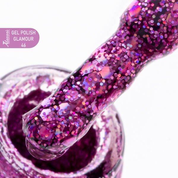 GEL POLISH GLAMOUR 46 (№604_GLITTER) 15ml.