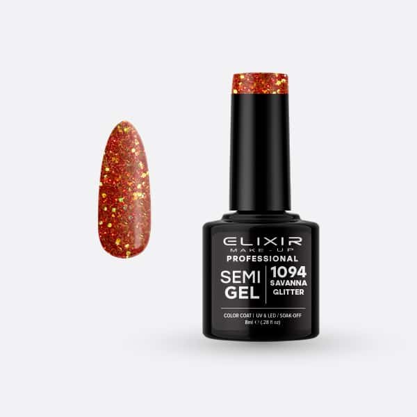 Ημιμόνιμο βερνίκι 8ml - #1094 (Savanna Glitter)