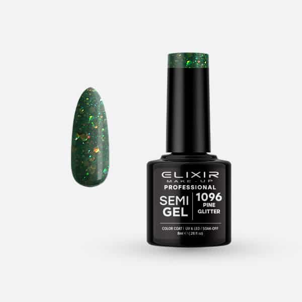 Ημιμόνιμο βερνίκι 8ml - #1096 (Pine Glitter)