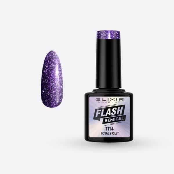 Ημιμόνιμο βερνίκι Flash 8ml – #1114 (Royal Violet)