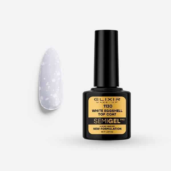 Ημιμόνιμο βερνίκι 8ml – #1130 (White Eggshell Top Coat-No Wipe)