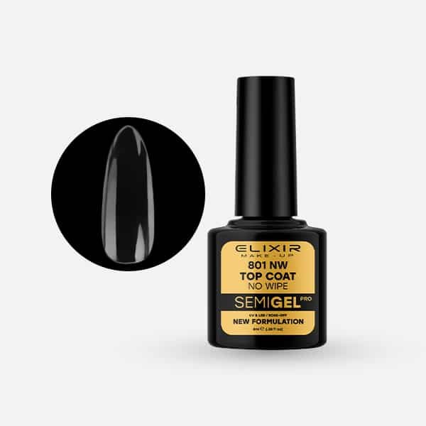 Ημιμόνιμο βερνίκι 8ml - #801 (Top Coat - No Wipe) NEW!