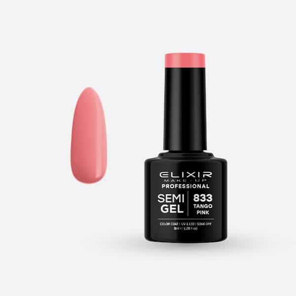 Ημιμόνιμο βερνίκι 8ml - #833 (Tango Pink)