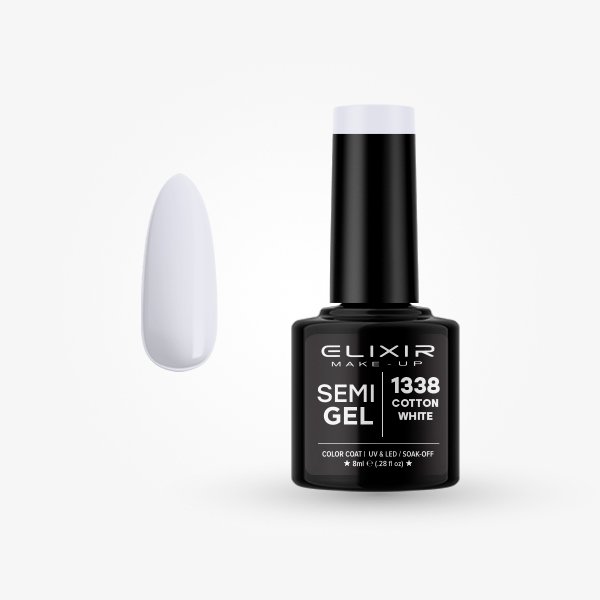 Ημιμόνιμο βερνίκι 8ml - #1338 Cotton white