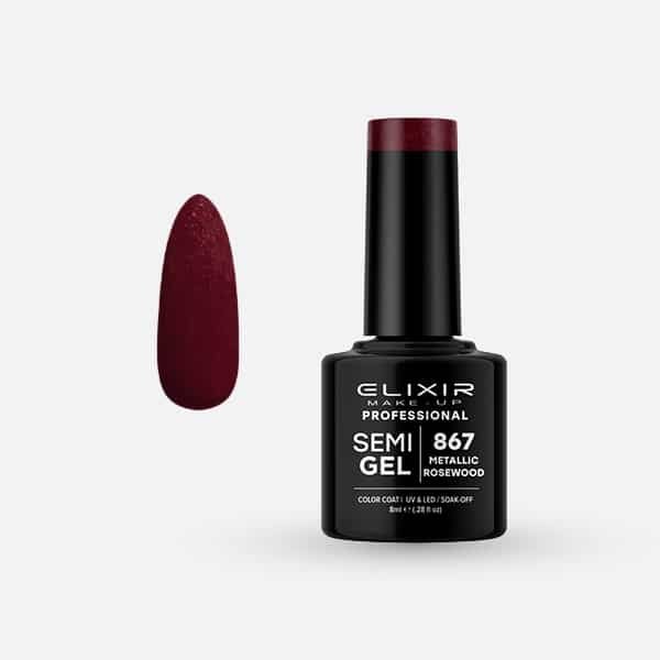 Ημιμόνιμο βερνίκι 8ml - #867 (Metallic Rosewood)
