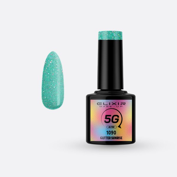 Ημιμόνιμο βερνίκι 8ml - #1090 Glitter Sunrise