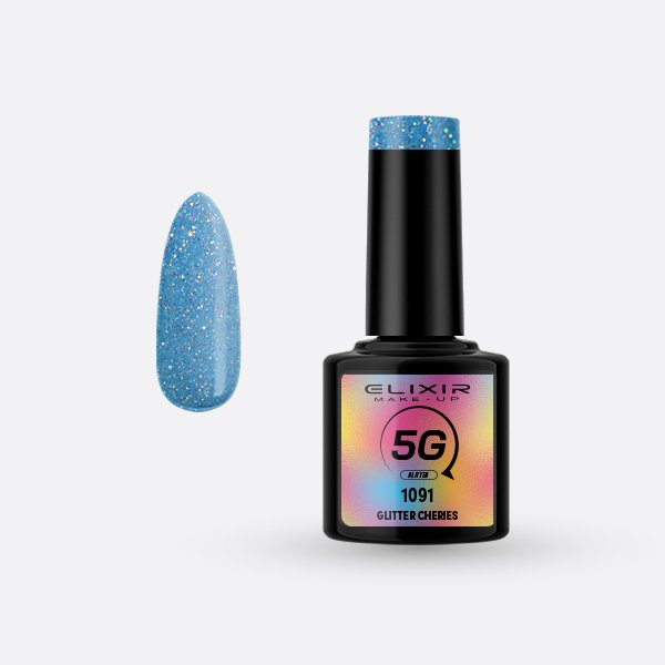 Ημιμόνιμο βερνίκι 8ml - #1091 Glitter Cheries