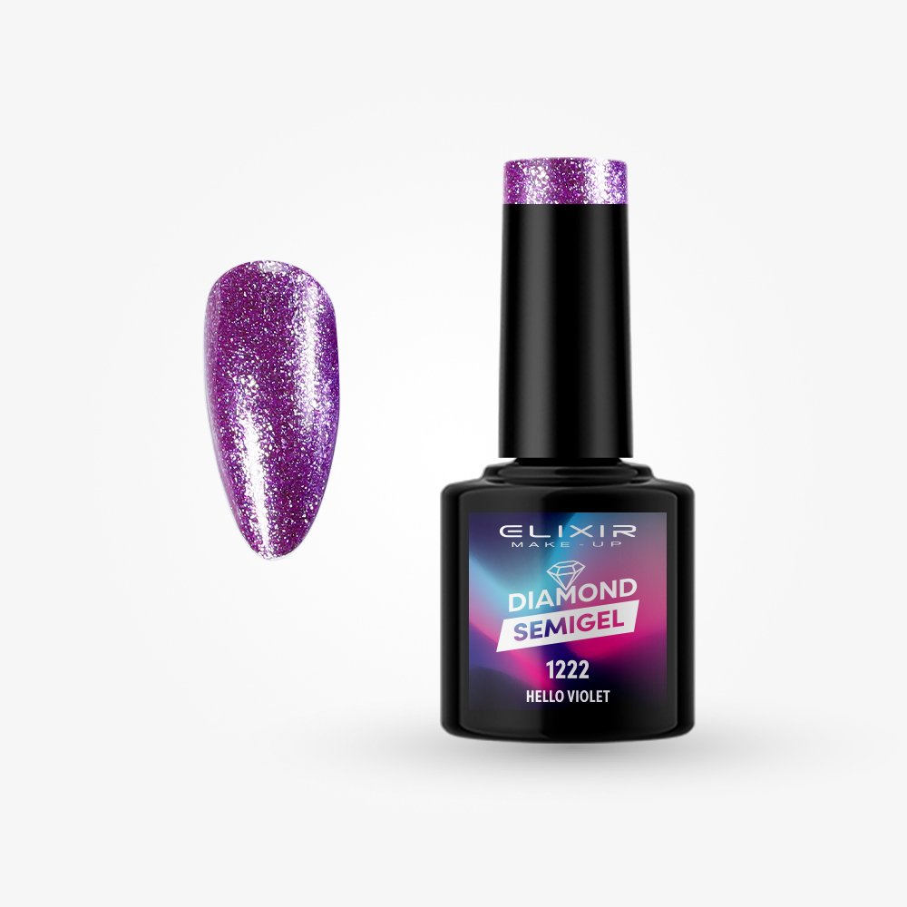 Ημιμόνιμο βερνίκι  Diamond 8ml – #1222 (Hello Violet)