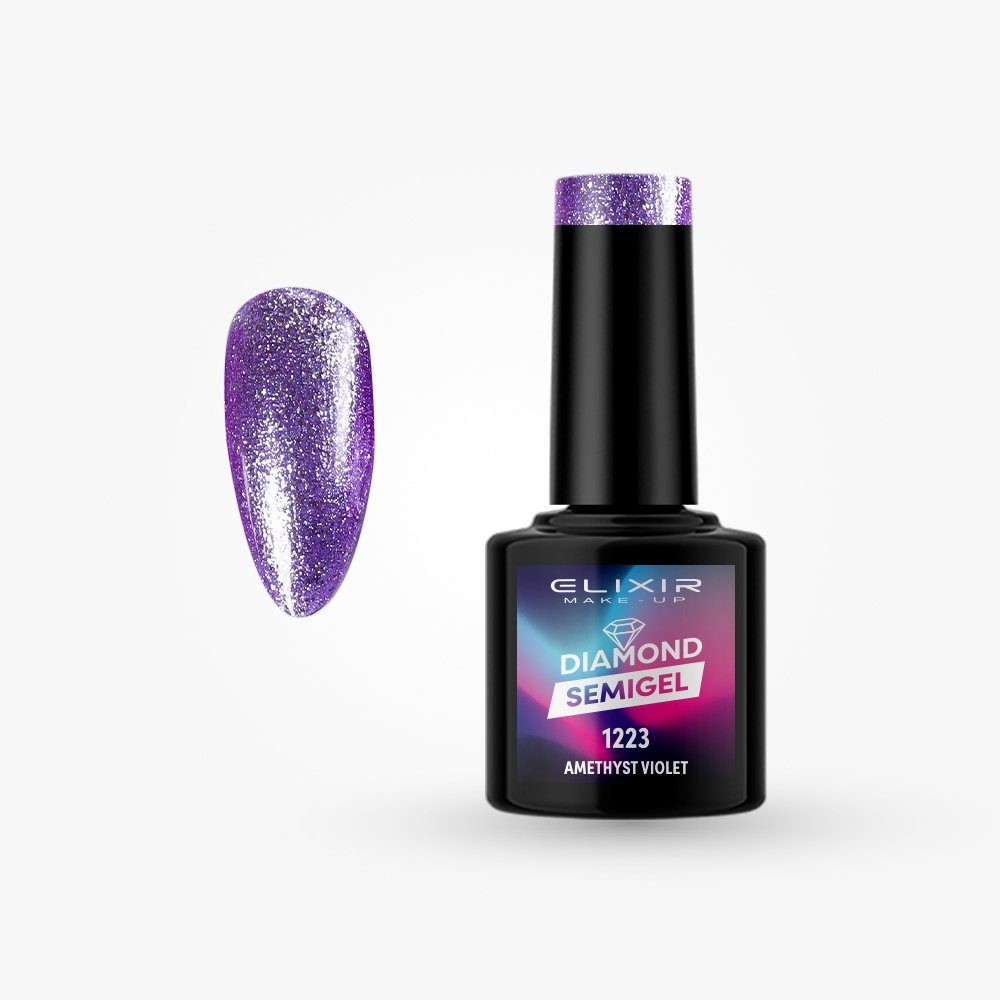 Ημιμόνιμο βερνίκι  Diamond 8ml – #1223 (Amethyst Violet)