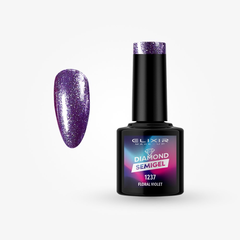 Ημιμόνιμο βερνίκι  Diamond 8ml – #1237 (Floral Violet)
