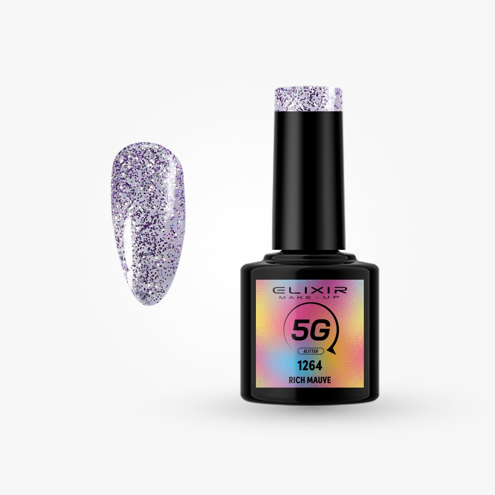 Ημιμόνιμο βερνίκι 5G - #1264 (Rich Mauve)
