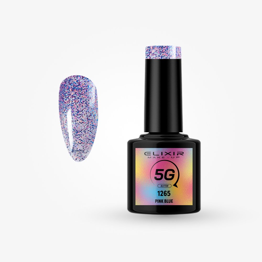 Ημιμόνιμο βερνίκι 5G - #1265 (Pink Blue)