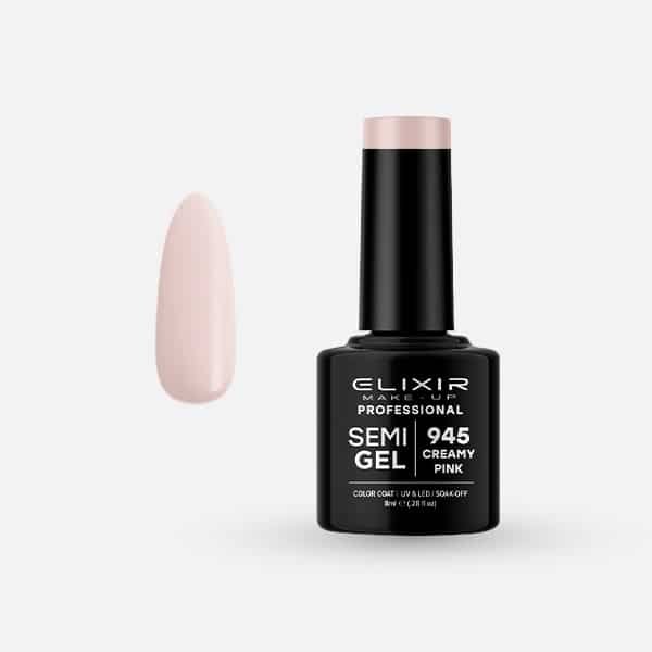 Ημιμόνιμο βερνίκι 8ml - #945 (Creamy Pink)
