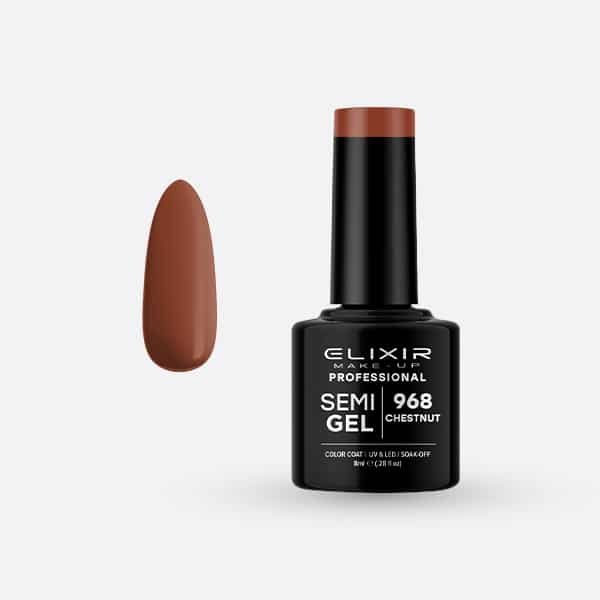 Ημιμόνιμο βερνίκι 8ml – #968 (Chestnut)
