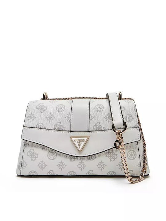 Guess Γυναικεία Τσάντα Χιαστί DORYS HWPG9521210 WHITE LOGO