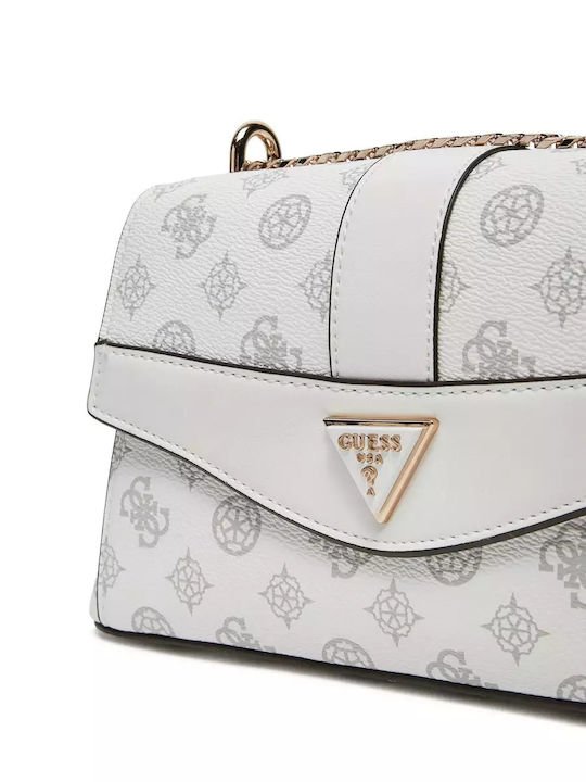 Guess Γυναικεία Τσάντα Χιαστί DORYS HWPG9521210 WHITE LOGO - Image 4
